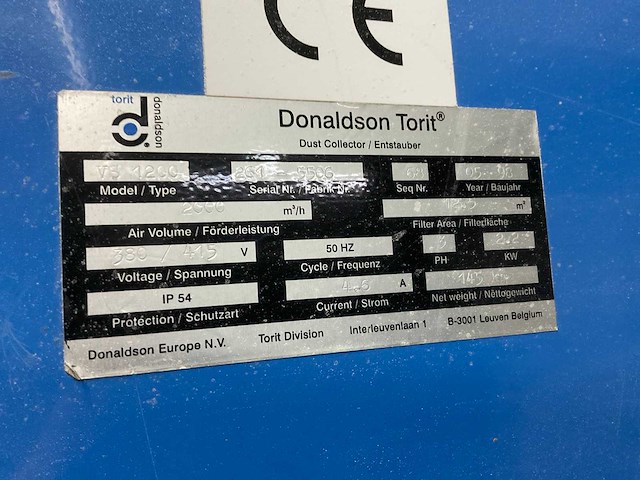 1998 donaldson torit ts1200 lasdampafzuiginstallatie - afbeelding 2 van  5