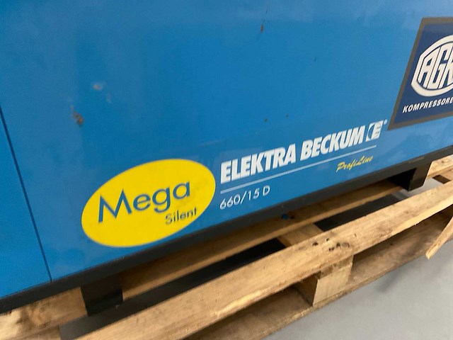 1998 elektra beckum mega silent 660/15 schroefcompressor - afbeelding 4 van  7