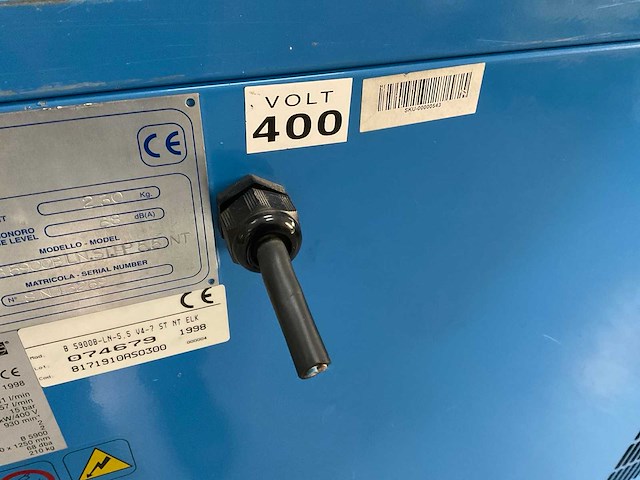 1998 elektra beckum mega silent 660/15 schroefcompressor - afbeelding 6 van  7