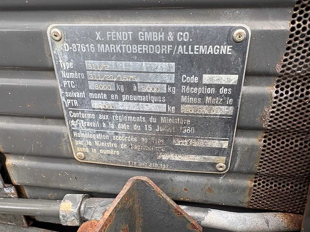 1998 fendt farmer 311 vierwielaangedreven landbouwtractor - afbeelding 4 van  32