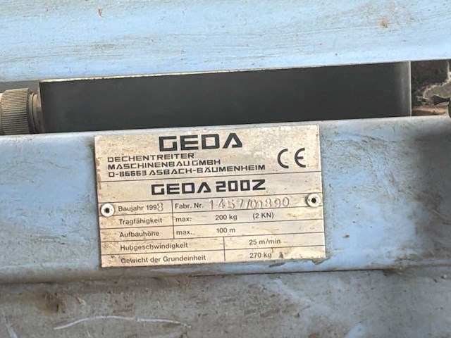 1998 geda 200z tandheugel bouwlift / goederenlift - afbeelding 17 van  17