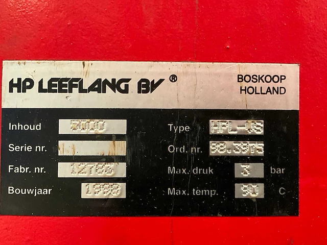 1998 hp leeflang hpl-vs buffertank - afbeelding 5 van  5