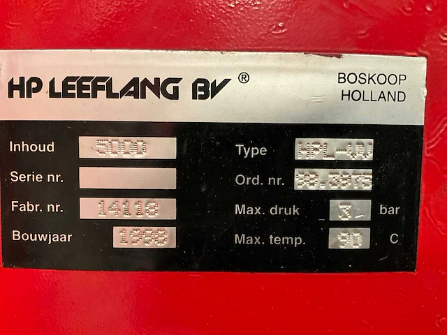 1998 hp leeflang hpl-vs buffertank - afbeelding 5 van  5
