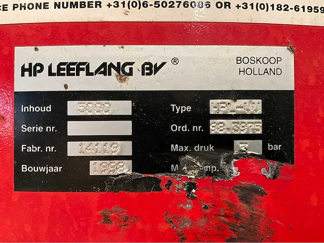 1998 hp leeflang hpl-vs buffertank - afbeelding 5 van  5