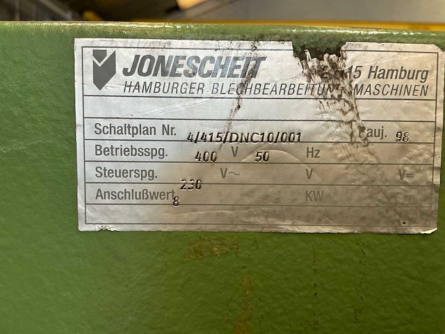 1998 jonescheit 415nc hydraulische plaatschaar - afbeelding 18 van  28