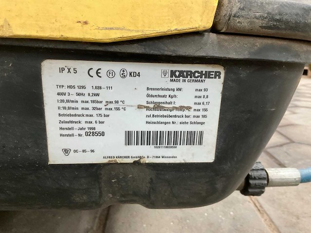 1998 kärcher hds1295 hogedrukreiniger - afbeelding 4 van  11