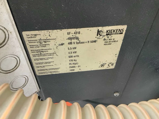 1998 kiekens kf-4318 industriële stofzuiger - afbeelding 4 van  4