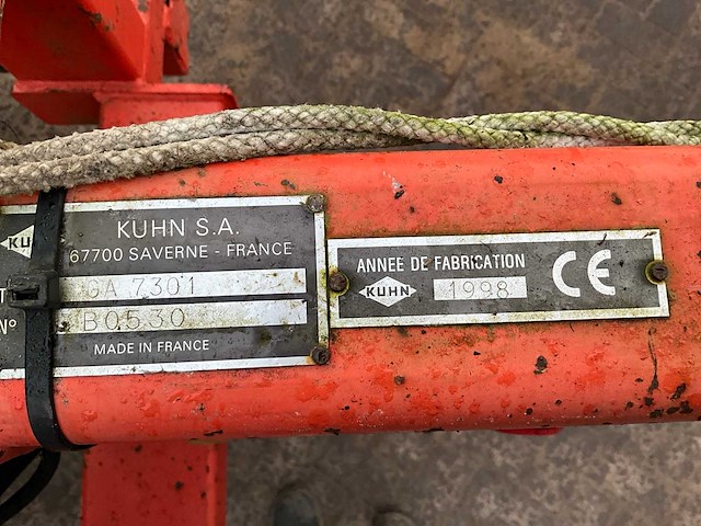 1998 kuhn ga 7301 hooischudder - afbeelding 5 van  13