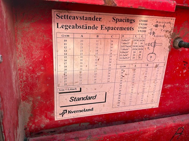 1998 kverneland un3100 aardappelpoter. - afbeelding 6 van  17