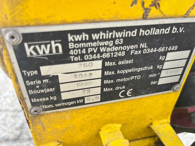 1998 kwh whirlwind 760 bladblazer – honda gx240 8 pk - afbeelding 4 van  4