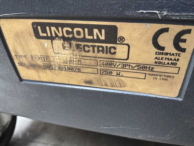 1998 lincoln electric mobiflex 200-m mobiele lasrookafzuiger - afbeelding 7 van  7