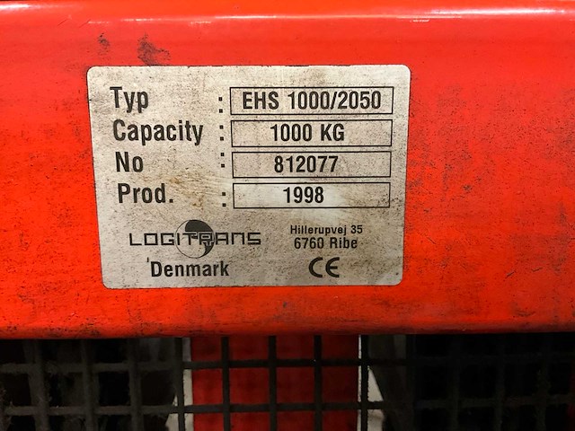 1998 logitrans ehs 1000/2050 stapelaar - afbeelding 5 van  7