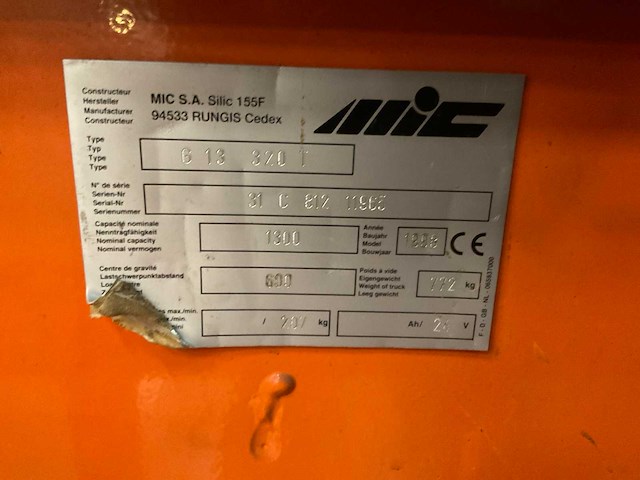 1998 mic g13 320t stapelaar - afbeelding 1 van  11