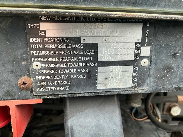 1998 new holland ts115 vierwielaangedreven landbouwtractor - afbeelding 26 van  26