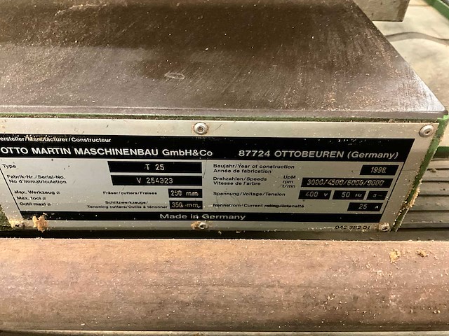 1998 otto martin t 25 tafel- en spilfreesmachine - afbeelding 5 van  7
