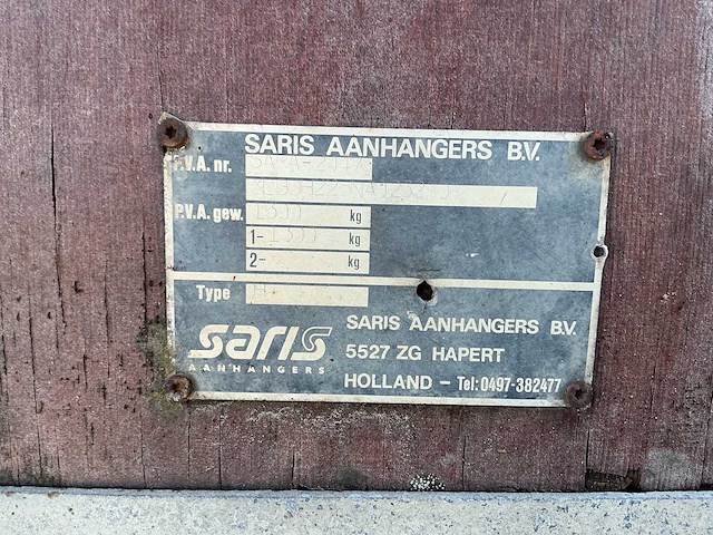 1998 saris h aanhangwagen - afbeelding 8 van  8