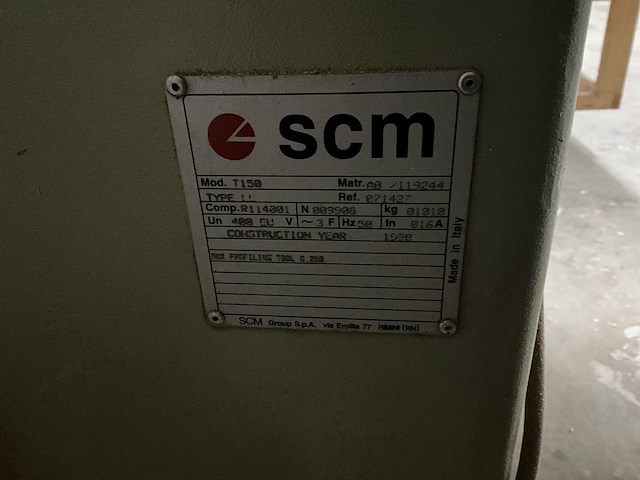 1998 scm t 150 tafelfreesmachine - afbeelding 4 van  16