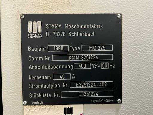 1998 stama mc 325 cnc horizontale bewerkingscentrum - afbeelding 46 van  50