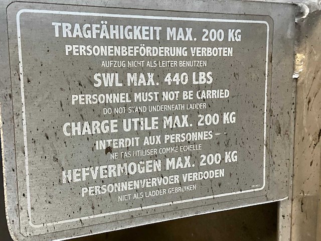 1998 steinweg standard 150 bouwlift - afbeelding 8 van  9