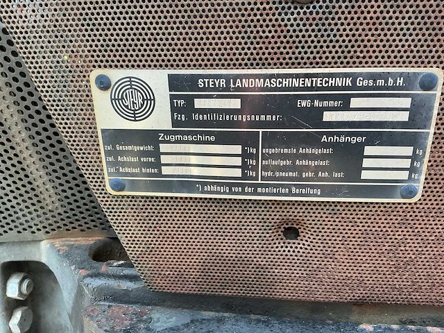 1998 steyr 9094 vierwielaangedreven landbouwtractor - afbeelding 22 van  29