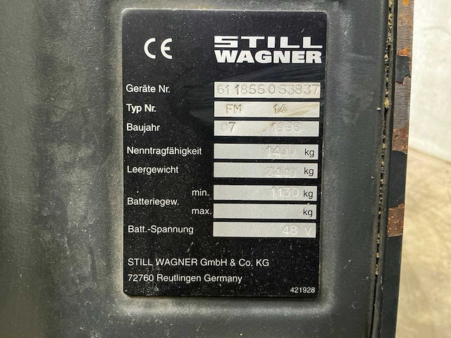 1998 still fm14 reach truck - afbeelding 1 van  7