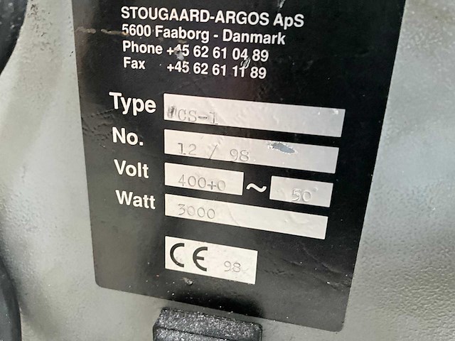 1998 stougaard argos cs-1 granulaat droger / hopper - afbeelding 7 van  7
