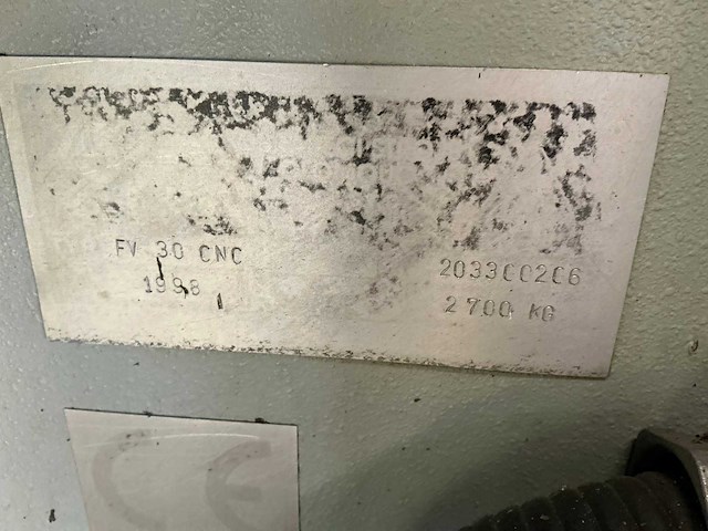 1998 tos olomouc fv30cnc cnc freesmachine - afbeelding 11 van  18
