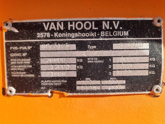 1998 van hool 47137 botentrailer oplegger - afbeelding 17 van  24