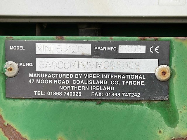 1998 viper mini sizer mobiele zeefinstallatie - afbeelding 13 van  13