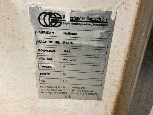 1998 waterlander samach national broodsnijmachine - afbeelding 9 van  13