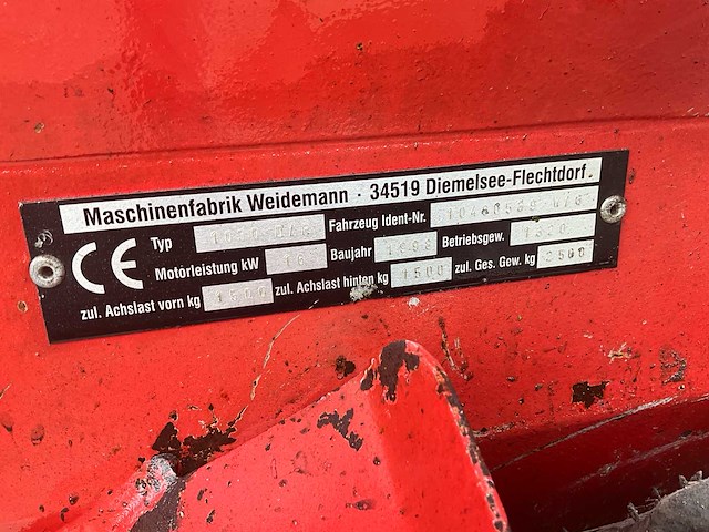 1998 weidemann 1030 d/p shovel - afbeelding 11 van  19