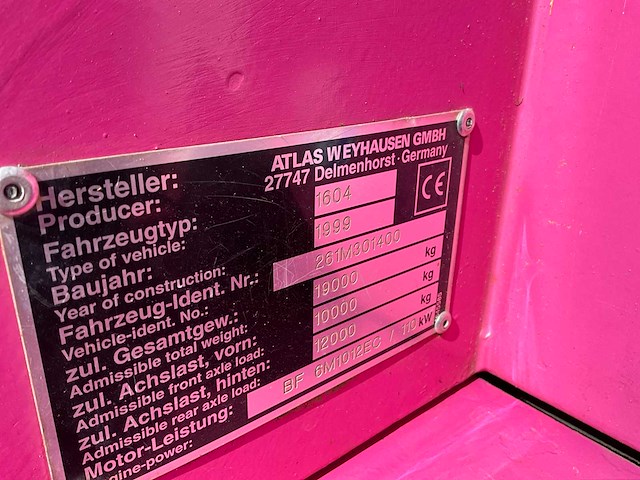 1999 atlas 160 banden graafmachine - afbeelding 41 van  46