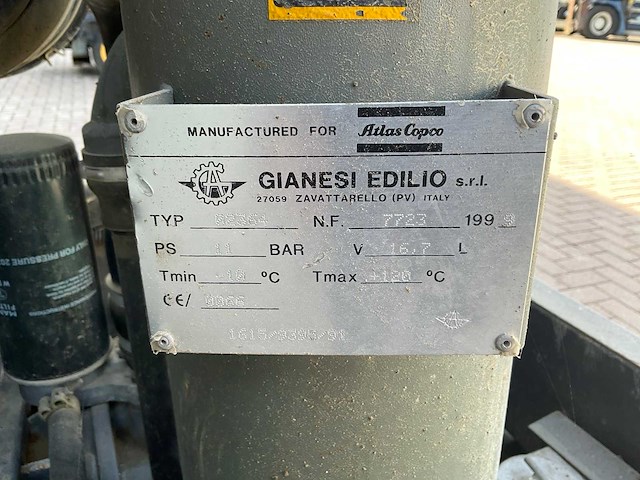 1999 atlas copco xas 66 luchtcompressor op aanhanger - afbeelding 3 van  4