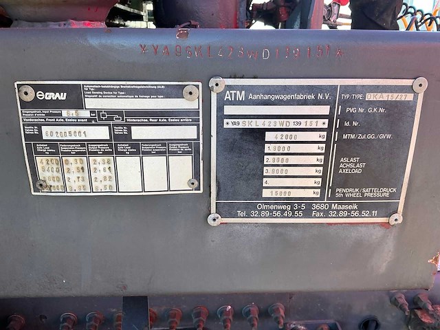 1999 atm oka 15 27 kipper oplegger - afbeelding 4 van  17