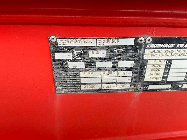 1999 benalu t39nlnep bulktrailer (75165-182) - afbeelding 9 van  13