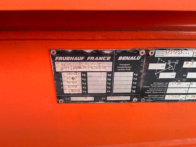 1999 benalu t39nlnep bulktrailer (75165-193) - afbeelding 10 van  12