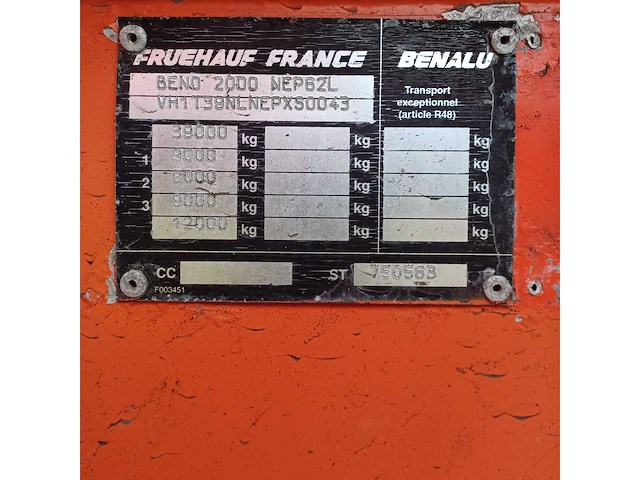 1999 benalu t39nlnep oplegger (75165-185) - afbeelding 7 van  8