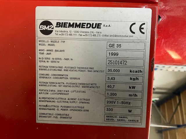 1999 biemmedue ge35 heteluchtkanon - afbeelding 5 van  5