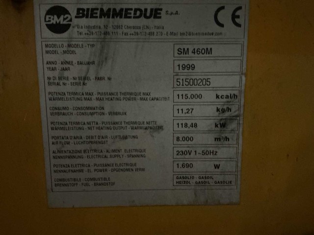 1999 biemmedue verwarmingsinstallatie - afbeelding 4 van  7