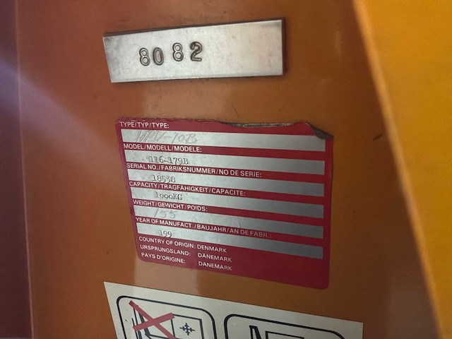 1999 bv 116 hand hydraulische palletwagen - afbeelding 7 van  7