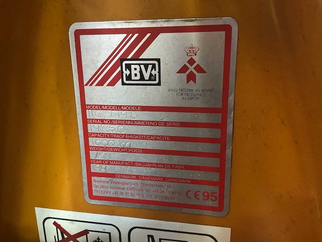 1999 bv hpv-10b hand hydraulische hoogheffer - afbeelding 3 van  9