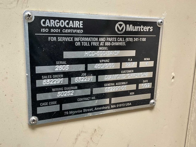 1999 cargocaire hcd-600-ea-sf absorptiedroger - afbeelding 8 van  8