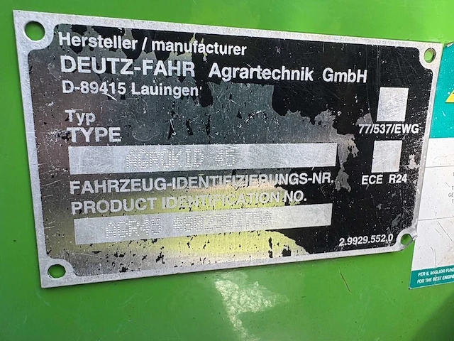 1999 deutz-fahr agrokit 45 tweewielaangedreven landbouwtractor - afbeelding 30 van  33
