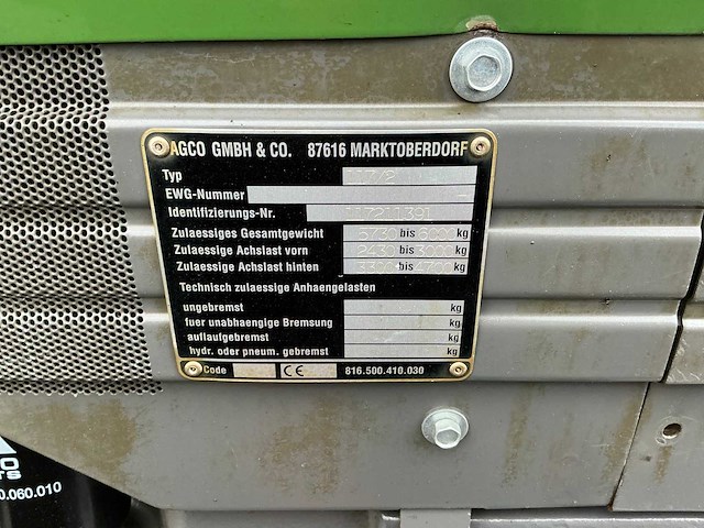 1999 fendt farmer 307c vierwielaangedreven landbouwtractor - afbeelding 22 van  52