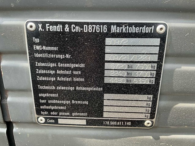 1999 fendt favorit 509 c vierwielaangedreven landbouwtractor met voorlader - afbeelding 41 van  46