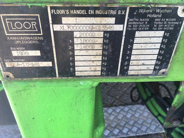 1999 floor fla 10 103 trailer - afbeelding 18 van  24