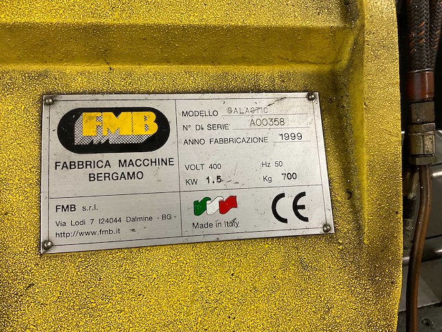 1999 fmb galactic metalen horizontale bandzaagmachine - afbeelding 7 van  8