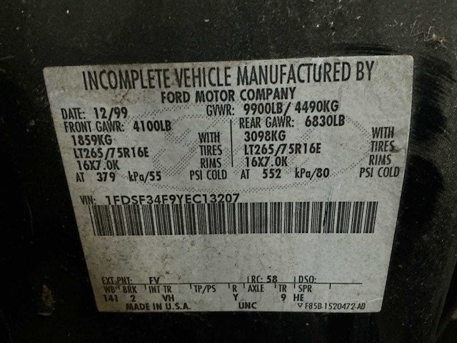 1999 ford f-350 bedrijfswagen - afbeelding 3 van  17