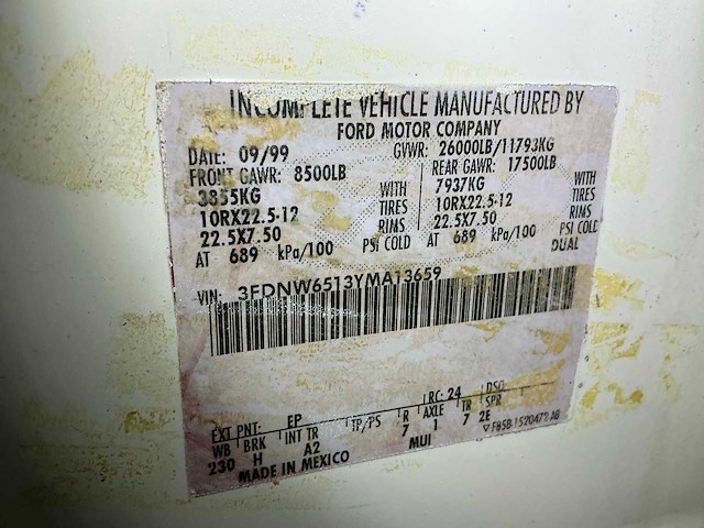 1999 ford f-650 dual-cab pick-up truck - afbeelding 8 van  27