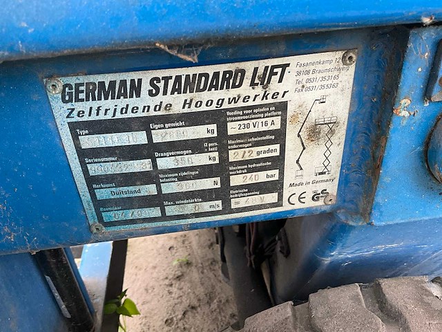 1999 german standard lift s111e10 hoogwerker - afbeelding 9 van  12